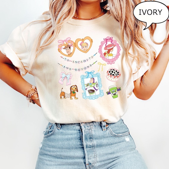Comfort Colors® Coquette Toy Story T-Shirt, Disney Toy Story Shirt, Coquette Bow Shirt, Disney Friends Shirt, Woody And Bo Peep Shirt