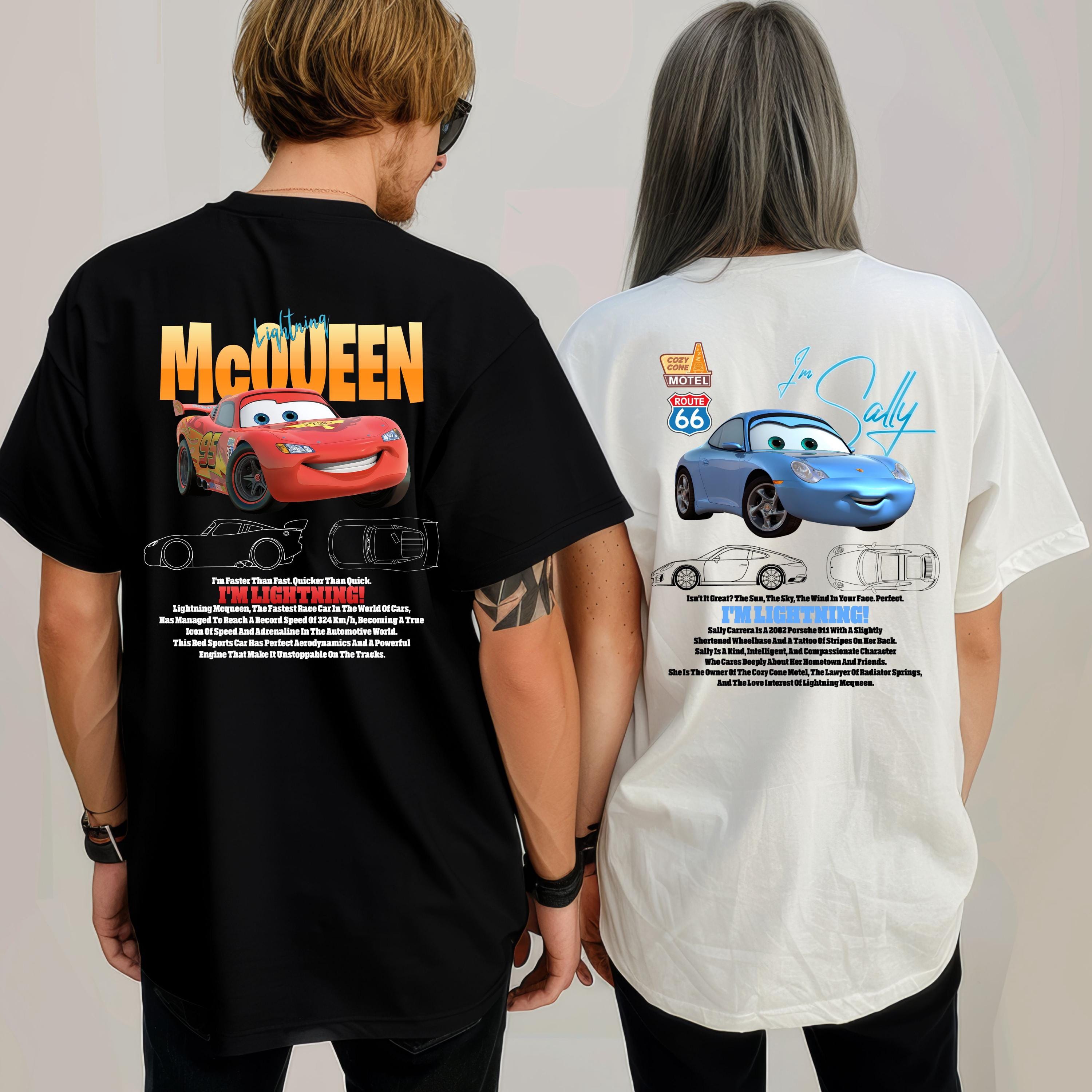 も*ん様 カーズ レーシングシャツ スカート セット Comfort Colors® ディズニー ピクサー カー カップル Tシャツ