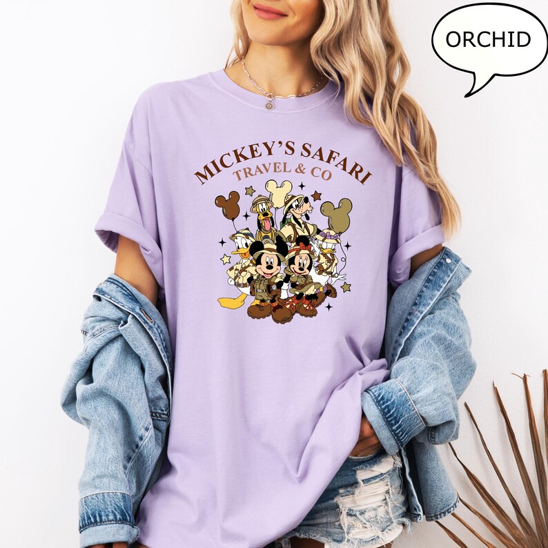 Comfort Colors® Mickey's Safari Travel & Co T-Shirt, Disney Animal Kingdom Shirt, Mickey And Co Safari Shirt, Disney Vacation Shirt image 5