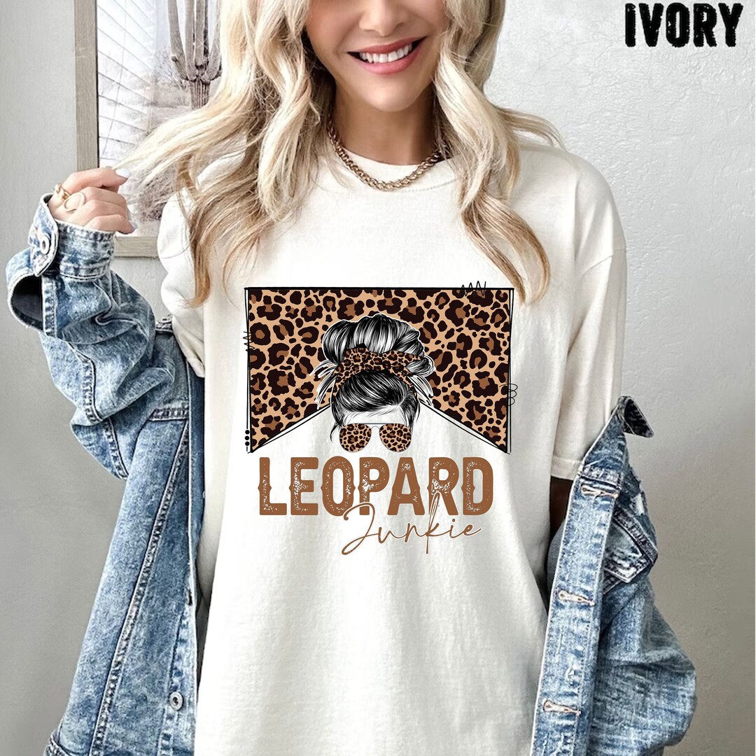Comfort Colors® Leopard Women Shirt, Leopard Junkie T-shirt, Leopard ...