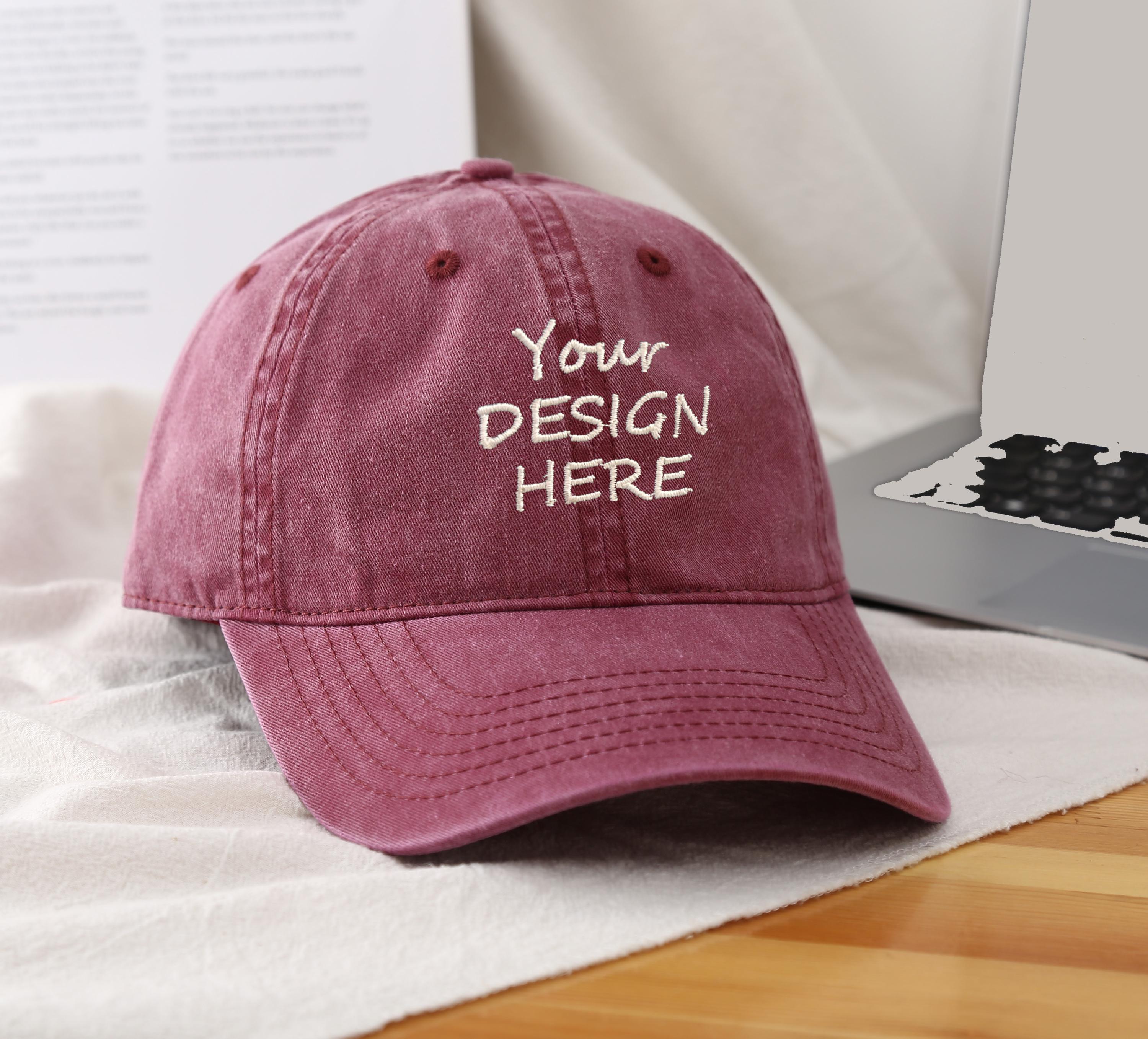 Custom Embroidered Baseball Hat - Personalized Logo Text Caps - Adjustable Fashion Gift For Men Women