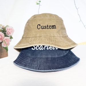 Custom Bucket Hat Embroidered Hat Personalized Hat Bachelorette party hats girls weekend bridesmaid gifts bachelorette gifts bride gift
