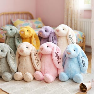Personalised Embroidered Bunny Rabbit,Custom Bunny Rabbit Plush Toy,Personalized Baby Gift,Custom Bunny Rabbit Plush,Bunny Soft Toy