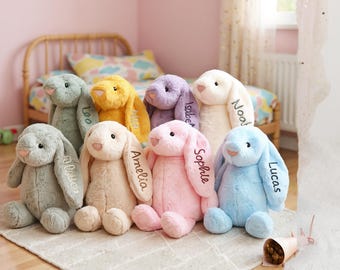 Personalised Embroidered Bunny Rabbit,Custom Bunny Rabbit Plush Toy,Personalized Baby Gift,Custom Bunny Rabbit Plush,Bunny Soft Toy