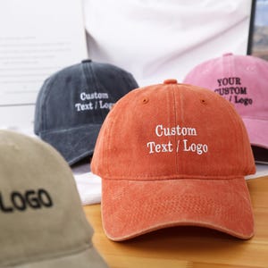 Gorra unisex bordada personalizada con su texto como regalo para padrino, gorras con monograma bordadas a mano personalizadas como regalo para ella, regalo para fiesta de empresa