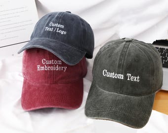 Custom Embroidered Hat,Personalized Dad Cap , Embroidery Logo baseball hat ,Your own text monogram,Bachelorette ,Small business Merch