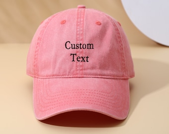 Gorra de béisbol con texto personalizado bordado: gorra unisex personalizada para papá