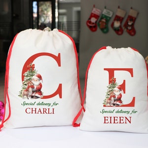 Personalised Santa Sack,Christmas Sack,Personalised Christmas Toy Sack - Name & Initial,Christmas Gift Bag,Personalised Santa Sack