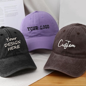 Embroidered Hat Personalized Dad Cap Embroidery Logo baseball hat Bachelorette hats Custom caps Sorority hat Unisex Baseball Cap Custom hat