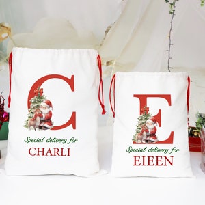Personalised Christmas Santa Sack, Custom Name & Initial Santa Sack, Merry Christmas Bag,Christmas Gift,Christmas Toy Sack,Xmas Gifts