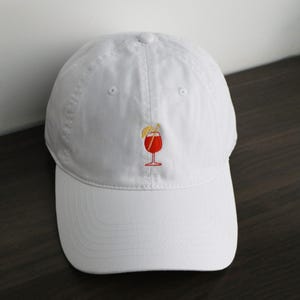 Spritz Hat,Spritz Lover Hat,Spritz Glass,Embroidered Dad Hat,Cocktail Lovers Gift Ideas,Aperitivo,Tini Time,Day Drinking,Vacation,Party Hats