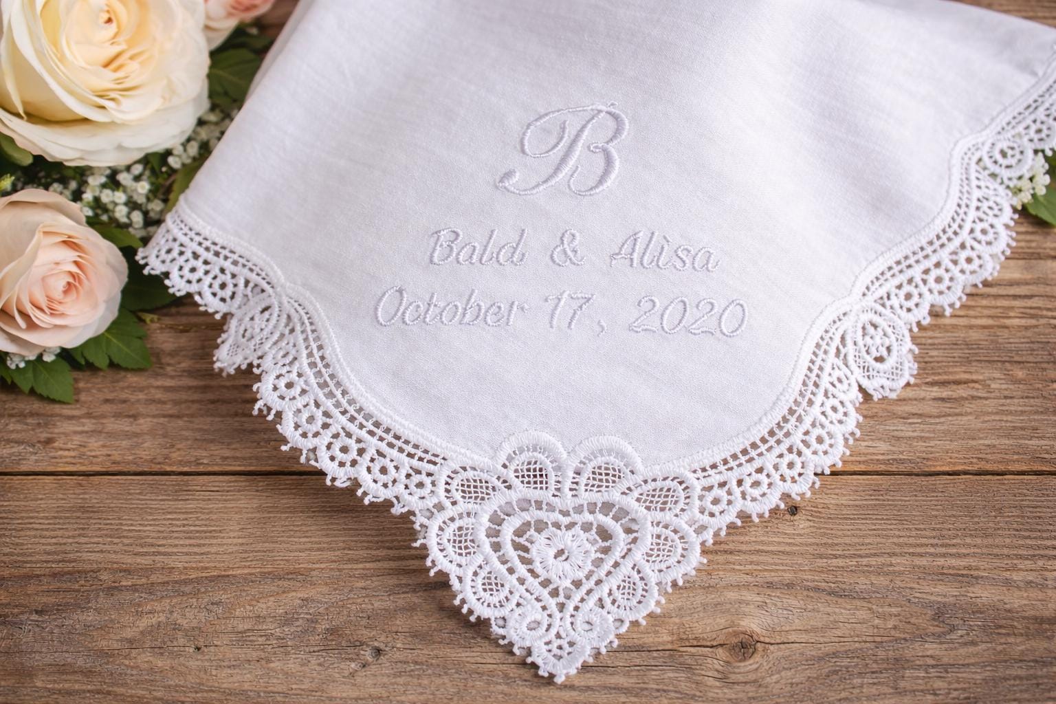 5 Fazzoletti Di Cotone Con Pizzo Jojomis | 26x27 Cm | Bianco | Eleganti E Ipoallergenici | Per Matrimoni, Cerimonie E Uso Quotidiano
