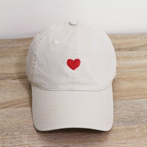 HERZ Baseballmütze, Bestickte Dad Kappe • Liebe Valentines Romantik Paar, HERZ Baseballmütze, Bestickte Dad Kappe, Baseball Herz Kappe
