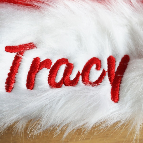 Personalized Embroidered Santa Hat: Custom Christmas Hat