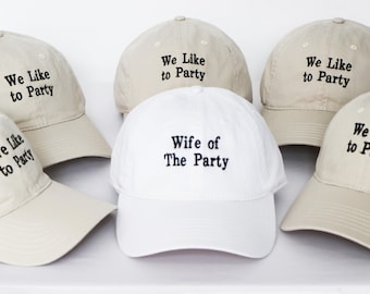 Custom Embroidered Party Baseball Cap: Bachelorette Hats