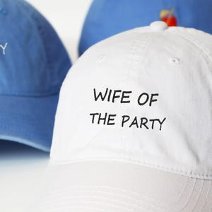 Birthday Hats,Bachelorette Party Embroidered Baseball Caps,Custom Text Embroidered Hat,Wife Of The Party ,The Party Hats,Unisex Baseball Hat