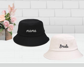 Personalized Bucket Hats,Custom Wide brim bucket hats for Bridesmaid, women's sun hat,Gifts for Her,bachelorette party, party favors