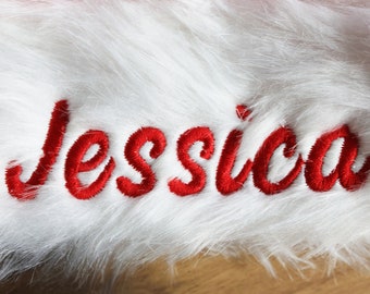 Gepersonaliseerde geborduurde kerstmuts: aangepaste kerstmuts