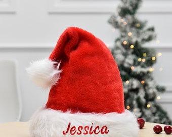 Christmas Hat Personalised,Santa hat,Family Santa hat,Christmas Gift for the Family,Gift for Him, Gift for Her,embroidered Santa hats