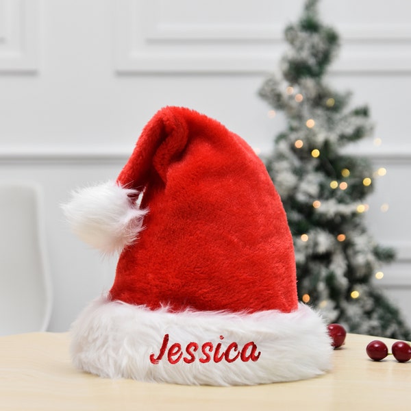 Christmas Hat Personalised,Santa hat,Family Santa hat,Christmas Gift for the Family,Gift for Him, Gift for Her,embroidered Santa hats