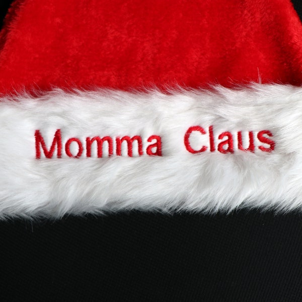 Personalized Embroidered Christmas Velvet Santa Hat,Monogrammed Velvet Christmas Hat,Custom Christmas Hat,Office party Santa Hat,Santa Hat
