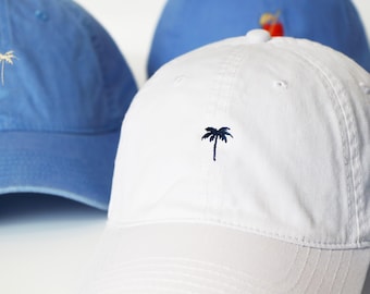 Embroidered Palm Tree Hat: Custom Cotton Baseball Cap