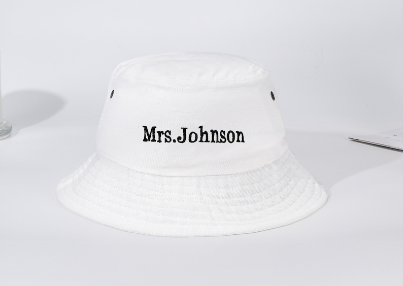 Personalized Embroidered Bucket Hat,Customized Summer Hat,Maid of Honor Favor,Party Favors,Custom Bucket Hat,Bridesmaid Gift for Wedding image 6