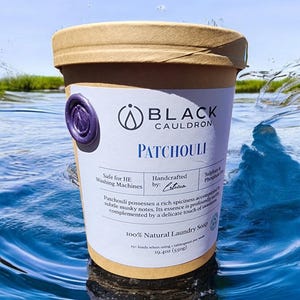 Patchouli Laundry Soap Powder 19.4oz - fully compostable packaging!! image 2