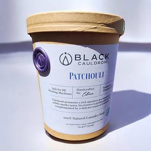 Patchouli Laundry Soap Powder 19.4oz - fully compostable packaging!! image 3