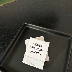 Personalized 20-Strike Matchbooks! &quot;Happy Birthday&quot; Custom &quot;name&quot; personalization. Unique Party Favor and Party Decor! Cute Matches!