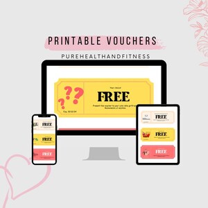 Vales para el día de San Valentín Vales para cumpleaños Vales para Navidad Vales para aniversario Vales para ocasiones especiales para tu pareja Personalizables para él