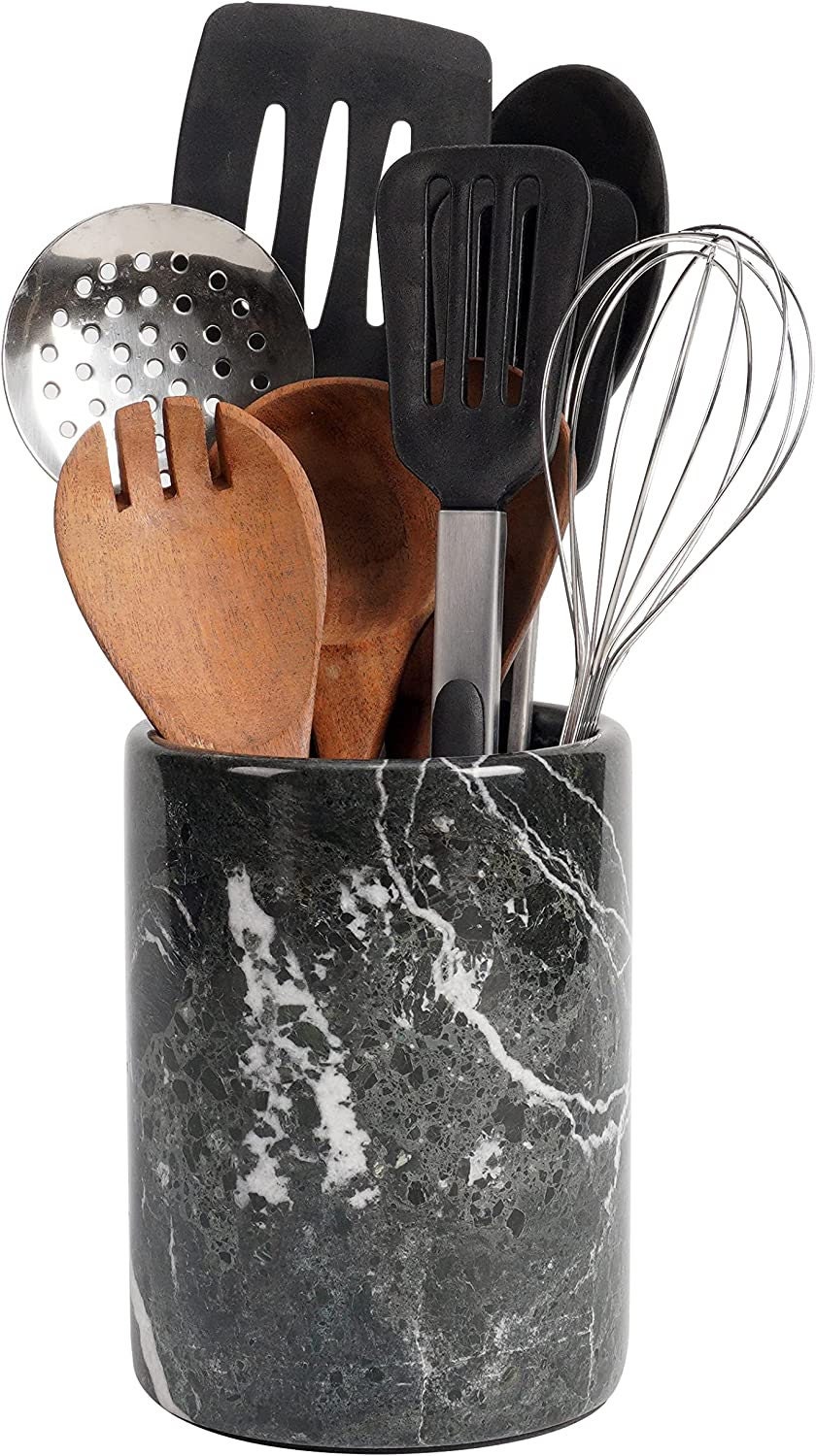 Marble Utensil Holder and 8 Kitchen Utensils Set INCLUDED – Homeries