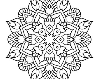 Adult Coloring Pages, Self-Care, Anti-Stress, Relaxation, Mindfulness, Digital Download, Printable, PDF