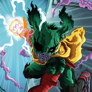 Herói da ilustração My Hero Adacemia Deku seinen