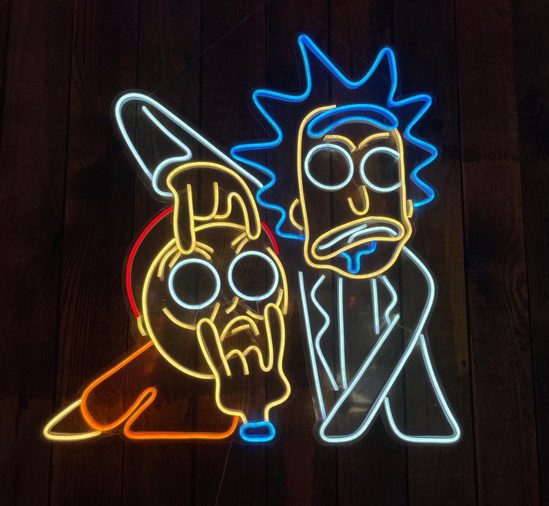 Rick and Morty Neon Sign, Rick and Morty Neon Sign Bedroom