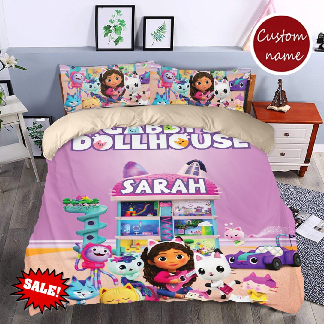 Personalized Gabby's Dollhouse Bedding Set Gabby's Etsy