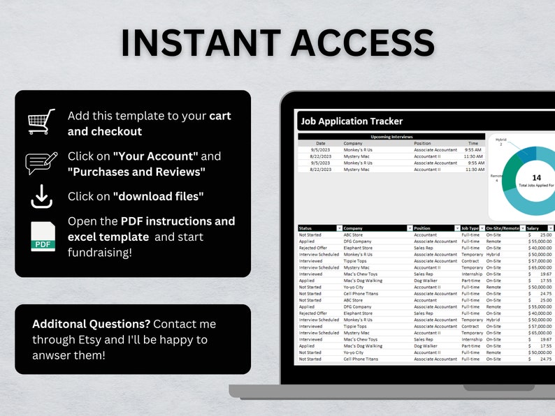 Job Application Tracker, Interview and Job Search, Job Interview