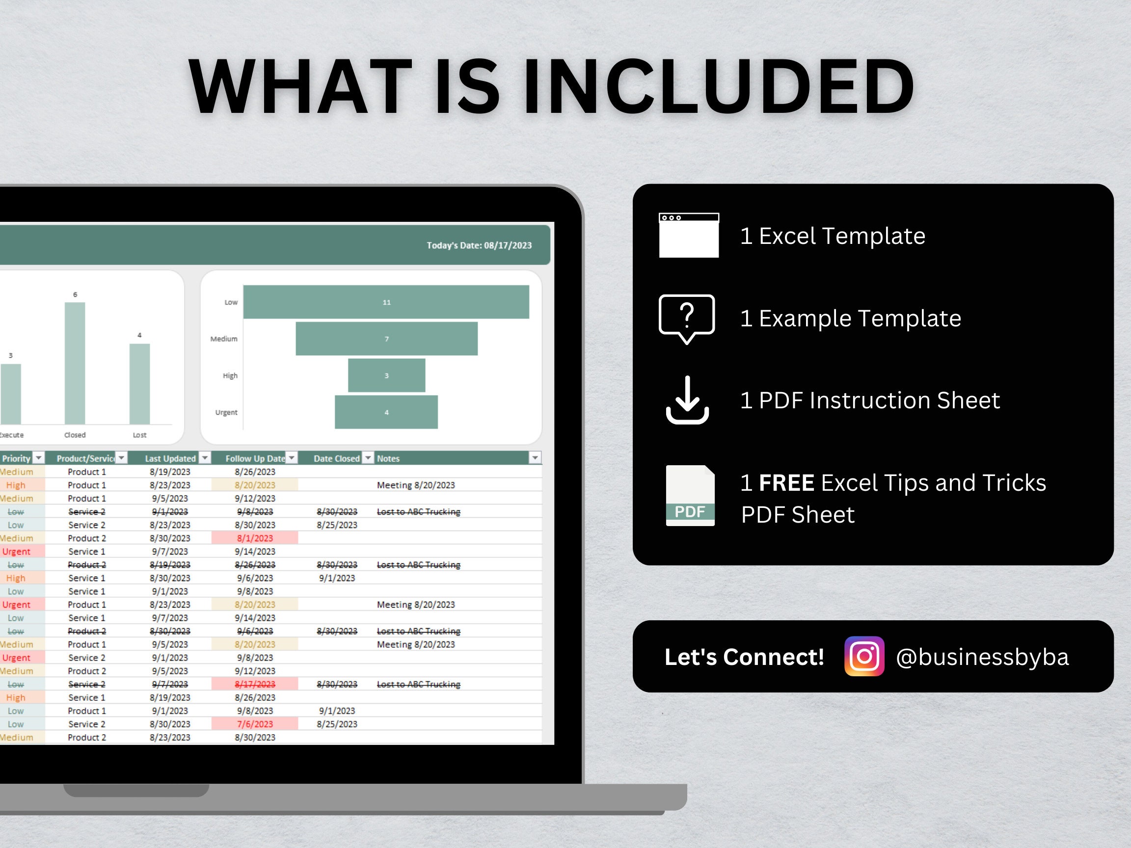 Client List Tracker, Lead Tracker, Customer List Tracker, Client Record ...