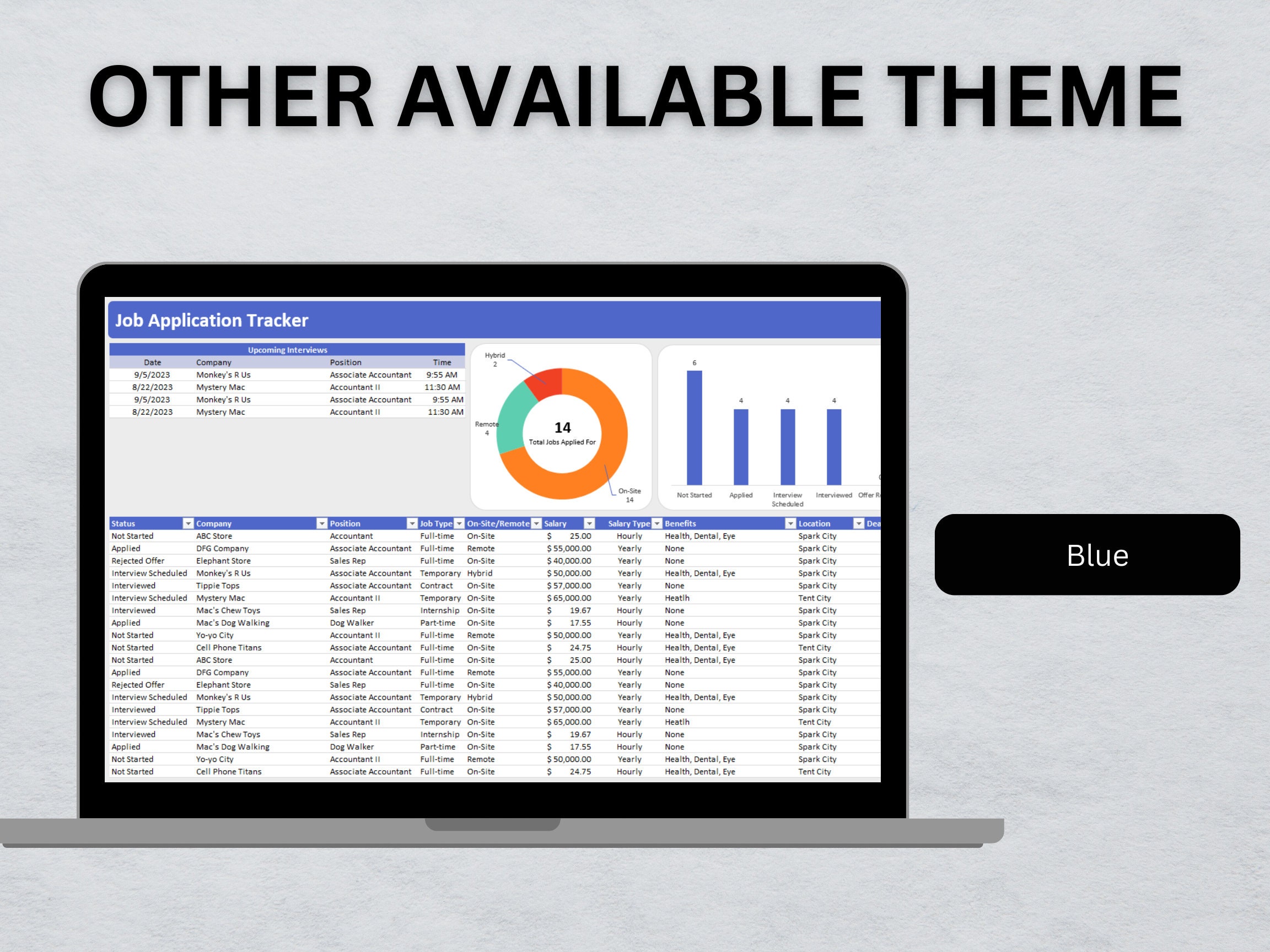 Job Application Tracker, Interview and Job Search, Job Interview
