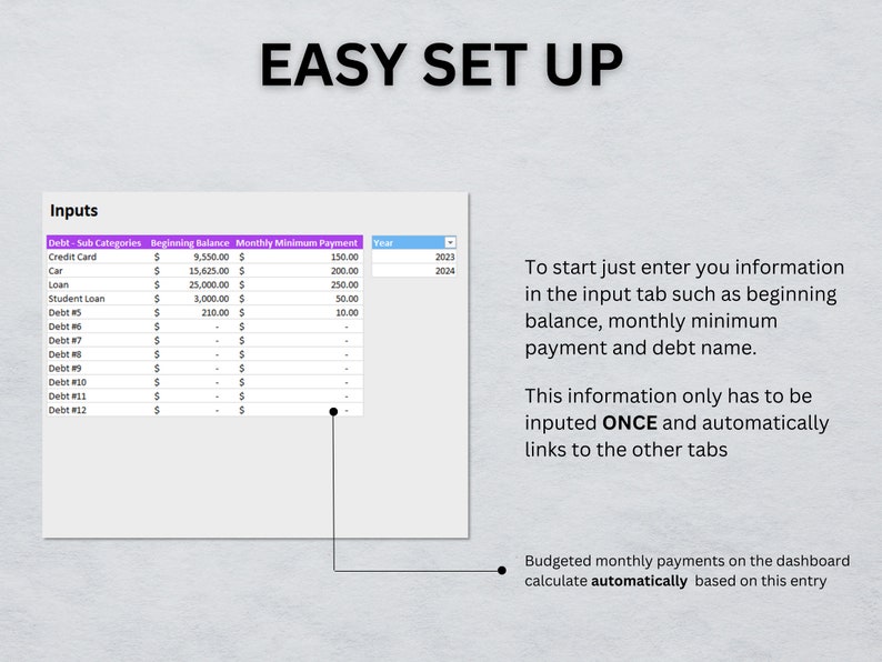 Debt Repayment Budget Spreadsheet Excel Budget Template Etsy