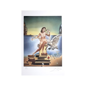 Salvador DALI - (limited) - Leda Atomica - handmade paper with deckle edge and watermark
