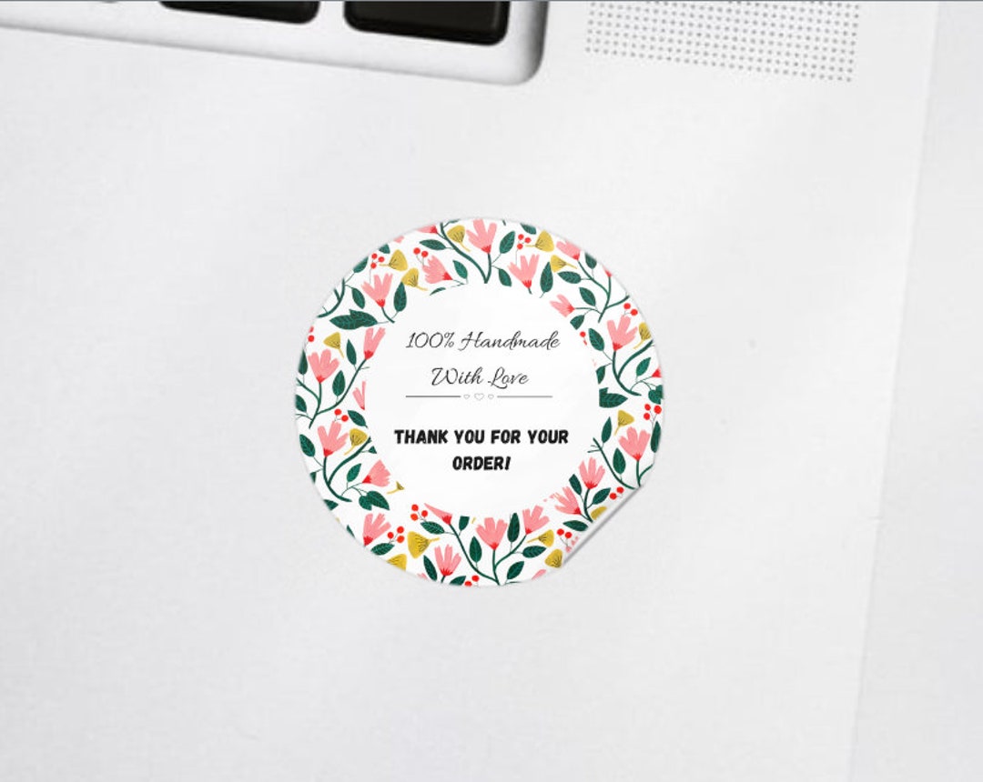 Thank You for Order Sticker Template - Etsy