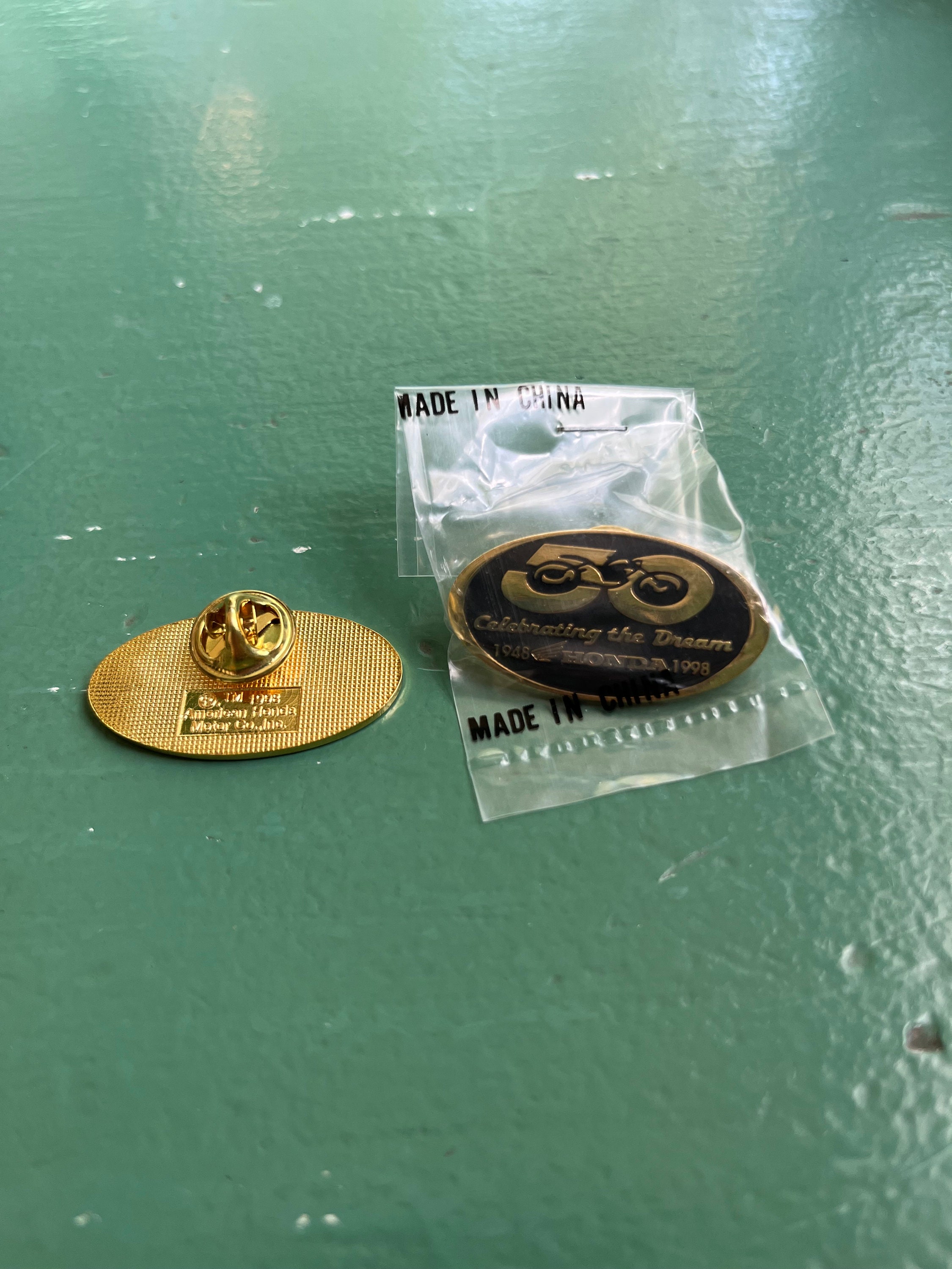 Honda F-1 pin set 50th anniversary limited edition pure gold