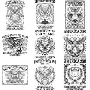 America 250 SVG, patriotisk laserfil för gravyr, amerikanska kulturarvsdesigner för skärbrädor, minneskonst för självständighetsdagen bild 11