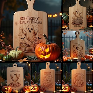 Halloween Laser Engraving File Funny Charcuterie Board Design Bundle