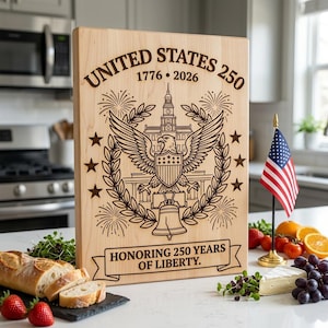 America 250 SVG, patriotisk laserfil för gravyr, amerikanska kulturarvsdesigner för skärbrädor, minneskonst för självständighetsdagen bild 9