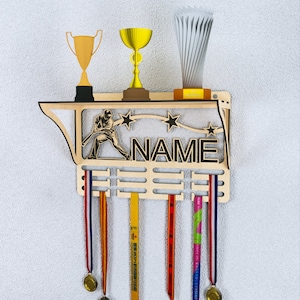 Personalized Baseball Medal and Trophy Display Laser Cut File, Unique gift for boy and athlete, Digital Download SVG, DXF, AI
