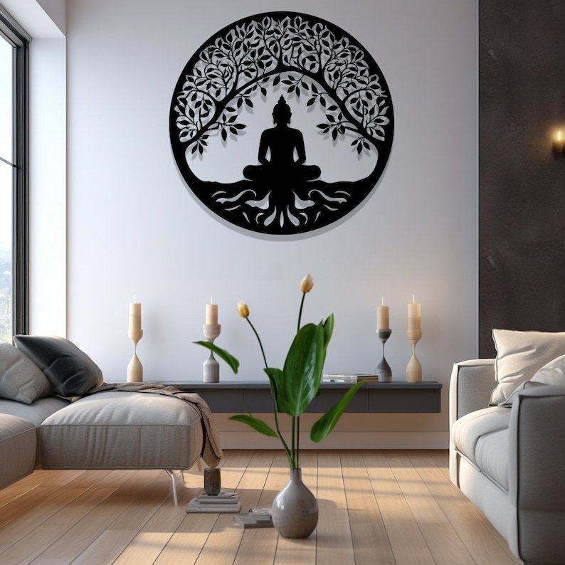 Buddha Meditation Wall Art Laser Cut File Wall Hanging - Etsy