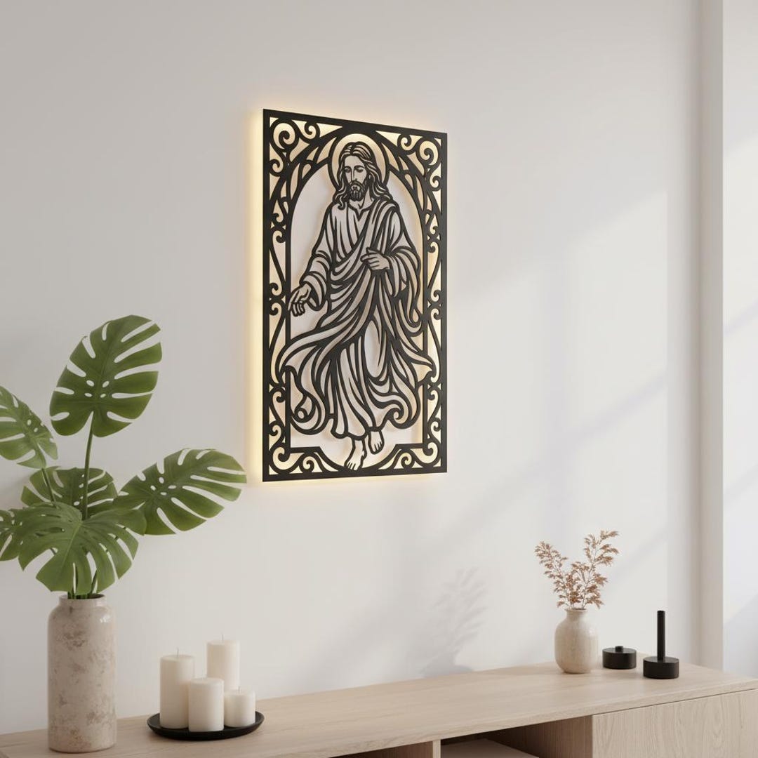 Jesus Svg, Christian Wall Art Laser Cut File, Religious Cnc Bundle ...