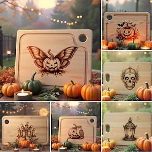 Halloween Charcuterie Board Engraving Files, Spooky Serving Board, Witchy Decor Designs